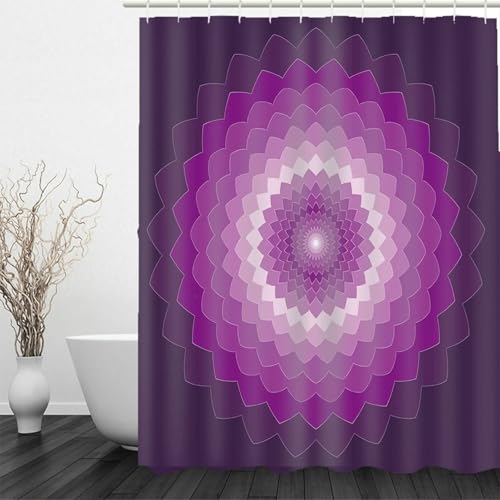 Rideau de douche violet en tissu polyester de qualité supérieure - 3