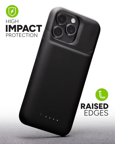 Image of Mophie Juice Pack iPhone 15 Pro Max Battery Case - Legendary Power & Protection - Up to 50% Extra Battery, 6ft Drop Safety, Eco-Friendly Design, Black