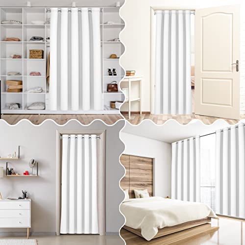 Rideau de porte nœuds noirs aquarelle pour isoler visuellement la chambre