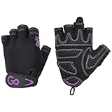 GoFit Xtrainer Women's Purple & Black Cross-Training Gloves, Medium (GF-WCT-M/PPL)