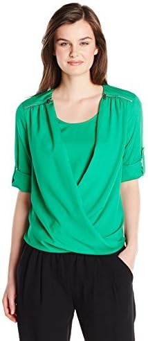 Calvin Klein Women's Modern Essential Draped Front Blouse