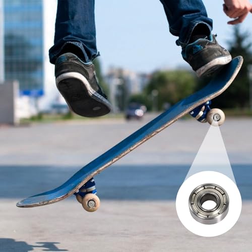 60 Stück Mini Kugellager 693ZZ Kugellager 3x8x4 mm Rillenkugellager Doppelt Abgeschirmte Ball Bearings Miniaturkugellager für Skateboards Trolleys und Mehr
