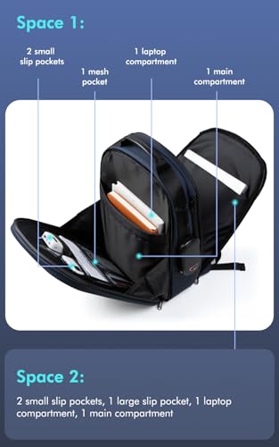 Image of Gelrova LuminaPack X1 LED Backpack with Customizable Display, Expandable 20L to 25L, 15.6 Inch Laptop Compartment, Anti-Theft Design, Lightweight Hard Shell for Travel