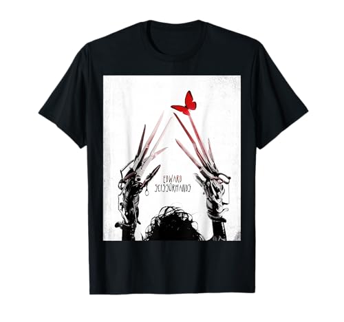 Tim Burton's Edward Scissorhands Red Butterfly Movie Poster T-Shirt
