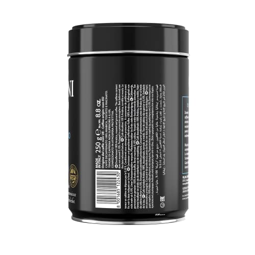 Pellini Top Decaffeinato Naturale, Koffeinfrei Gemahlener Kaffee für die Kaffeemaschine mit Karamell- und Schokoladennoten, 100% Arabica Mischung, 250g Packung