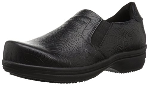 Easy Works womens Bind Health Care Professional Shoe, Black Embossed, 11 Wide US