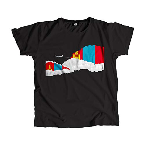 T-shirt Mongolie pour homme et unisexe, haut avion et nuages idéal pour look voyage décontracté