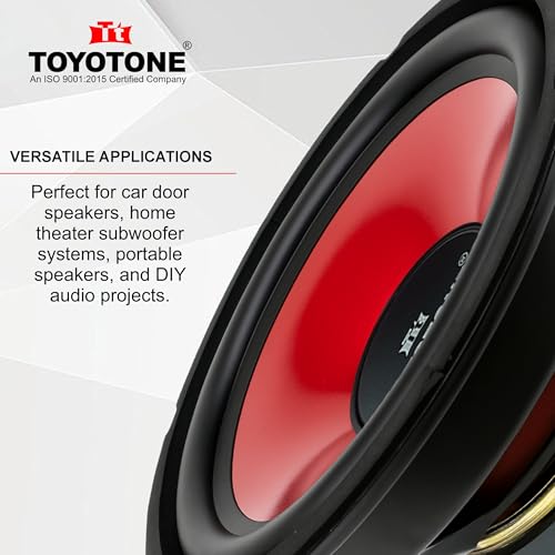 Image of 8 inch Inch HI-FI Woofer Speaker | Rainbow Deluxe Series | Copper Coil of 4 Ohms | Water Proof Coated Paper Cone with Rubber Surround | 120x20 Magnet | 100 Watt for Car and Home Audio System