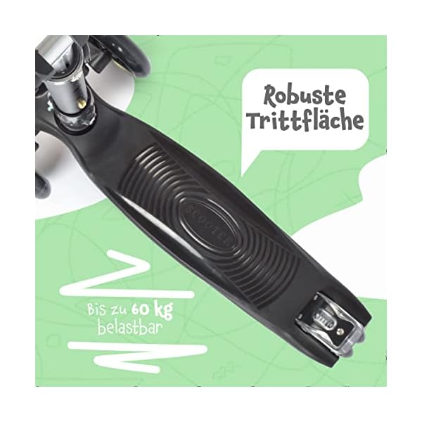 Apollo Kids Whiz LED Roller, Faltbarer Scooter für Kinder ab 3 Jahre, LED Räder, für Jungs und Mädchen egal ob 3 4 5 oder 6 Jahre alt, Stabiler Kinderroller für EIN sicheres Fahrgefühl, Tretroller – Bild 3