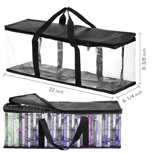 Fasmov Set of 4 DVD Storage Bags Hold up to 160 DVDs (40 Each Bag) , Pack of 4
