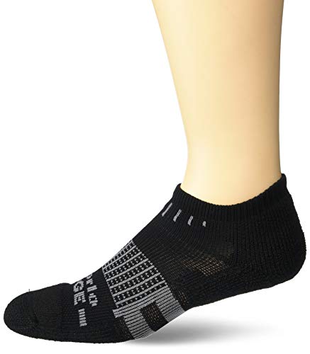 Thorlos Edge Court Low Cut Socks Sockshosiery, Grey/Black, Large