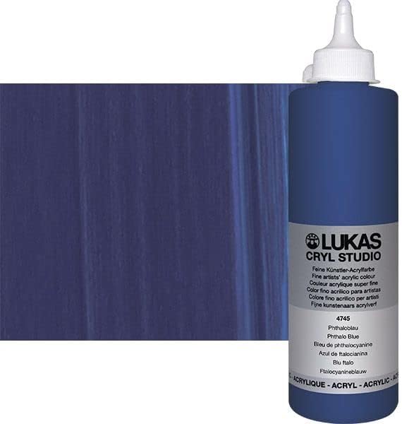 Lukas Cryl Studio Acrylfarbe 250ml - Premium Künstlerfarbe In Phthaloblau