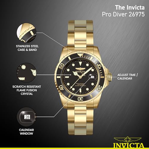 Image of Invicta Men's Pro Diver Quartz Watch with Stainless Steel Strap