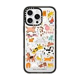 CASETiFY インパクト MagSafe対応 iPhone 16 Pro Max ケース [スリム / 2.5mの落下試験をクリア (MIL規格4倍相当) / ワイヤレス充電およびMagsafe対応] - Dogs - クリア ブラック