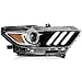 cciyu Headlight Assembly for For Ford for Mustang 2015-2020 Black Housing Amber Reflector Clear Lens Passenger Side Headlamp FR3Z13008K FO2518124