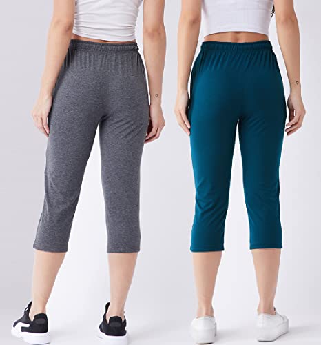 Image of Modeve Women Solid Cotton Blend Capri for summer|| Summer Wear