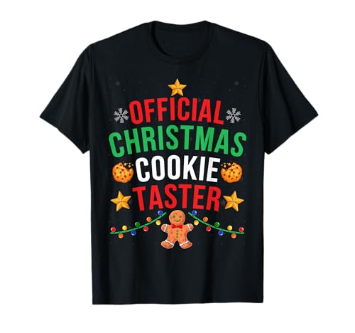 Official Christmas Cookie Taster Funny Baking Baker Xmas T-Shirt