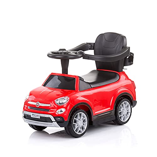 Chipolino Rutschauto FIAT 500X Musik Zwei Becherhalter, Stauraum unter dem Sitz, Farben:rot – Bild 6