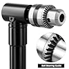 QWORK® Adattatore Drill Angolo, Mandrino ad Angolo Retto 90 °, mandrino per trapano 0.8-10 mm, lega di alluminio, coppia massima 25 Nm