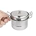 Stainless Steel Mini Pretend Steamer Pot Kids Kitchen Toy Safe Durable Play Cooking Food Toy for Children Boys Girls