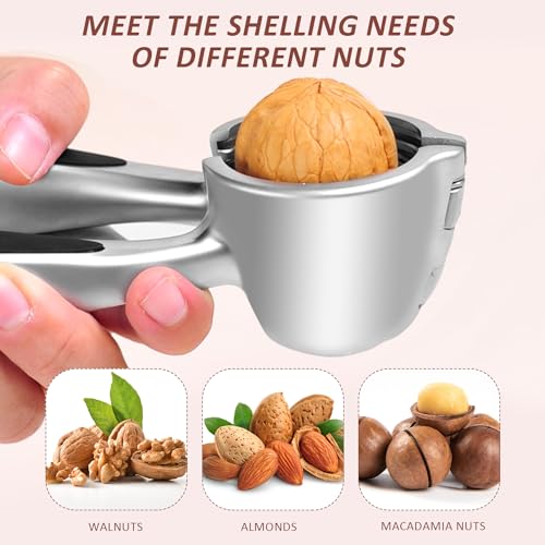 1 Piece Nut Cutter, Walnut Clip, Nut Shelling Tool, Non-Slip Silicone Handle, Nut Pliers, Stainless Steel Walnut Cutter - Image 6