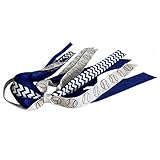 Royal Electric Blue Baseball Hair Tie RIbbon Bow, Glitter Sports Ribbon, Team School Brother Uniform Color, Match Select Club, Softball
