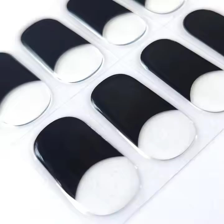 Swejos UV Stickers Semi Cured Nail Wraps Salon Quality Gel Nail Polish Strips Manicure Stickers (258) 1