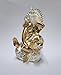 Gold Art India Ganesha Idol Ganesh for Car Dashboard Statue Ganpati Vinayaka Vinayagar Figurine Diwali Gifts Home Decor Luck, Success for Small Murti Puja Lord Gift Office Desk Room 3.5 Inches