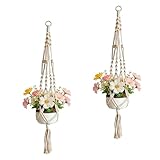 XRVRILE 2 Stück Makramee Blumenampel Hängend innen...