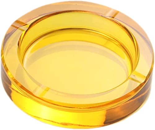 Sizikato Cenicero de cristal de color de 4 pulgadas