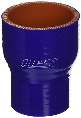 Image of HPS HTSR-150-200-BLUE Silicone High Temperature 4-ply Reinforced Reducer Coupler Hose, 80 PSI Maximum Pressure, 3 inch Length, 1-1 /2 inch > 2 inch ID, Blue
