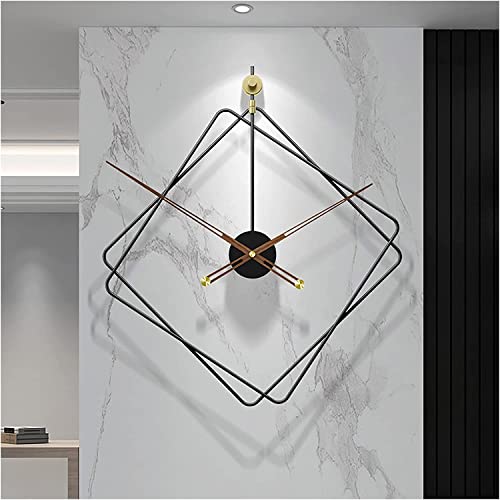 Horloge murale silencieuse en métal NATWEE pour stopper le tic-tac et décorer le salon avec style