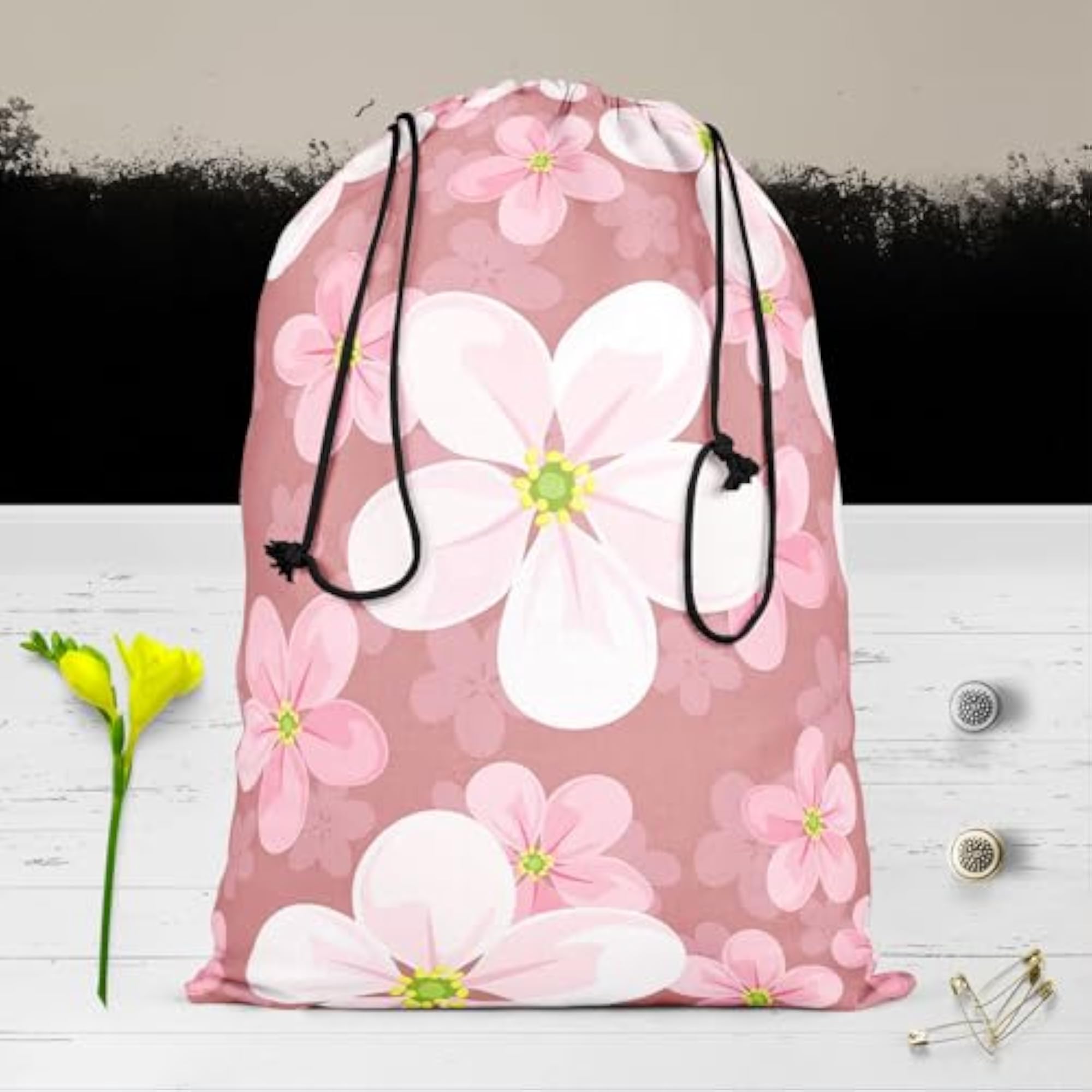 Cherry Blossoms D2 Reusable Sack Bag, Gym & Travel
