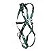 MSA 10197231 V-Form Full Body Safety Harness - Size: Extra Large, D-Ring Configuration: Back/Hip, Qwik Fit Leg Straps, Color: Green, Full Body Harness, Durable, Fall Protection