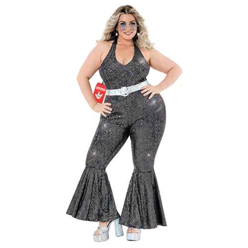 Morph Plus Size Disco Costume Womens 70s, Disco Outfit Woman, 70's Costumes Plus Size, Halloween Costumes For Women Adult, X-Large