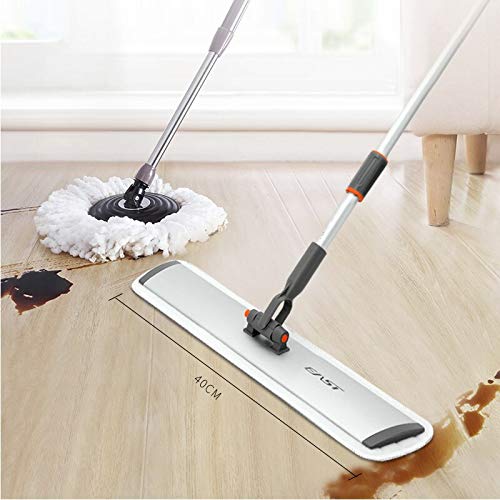 Trapeador para La Limpieza del Hogar 40 Cm Plana Telescópica Plana Paño De Microfibra Limpieza del Piso del Hogar Fregona Plana Herramientas De Limpieza