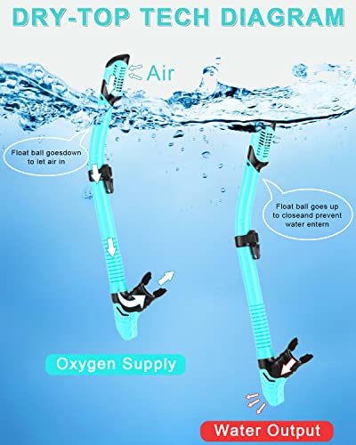 Attrezzatura da snorkeling per adulti, set di maschera con