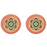 Flower Legend - Pendientes de tuerca con diseño vintage, esmalte colorido, joyería redonda con pines de plata 925 para uso diario