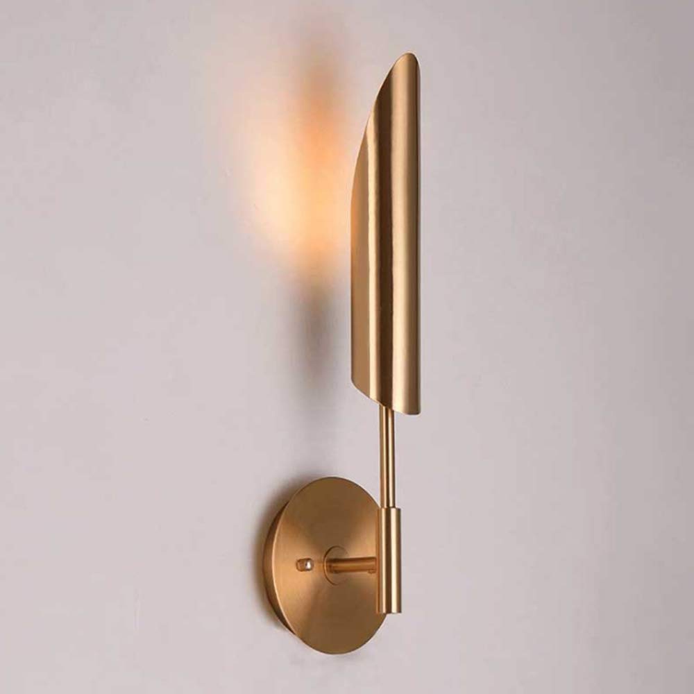 LYGXWJFC Kreatywna ścienna Żelaza G9 Base Kinkiet Nordic Art Decor Kinkiety ścienne Kolor miedzi Latarnie ścienne do sypialni Salon Czytelnia Jadalnia, Pojedyncza głowica, Pojedyncza głowica