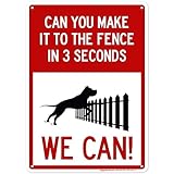 Funny Dog On Premises Sign, Outdoor Rust-Free Metal, 10