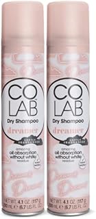 COLAB Dry Shampoo, Dreamer, 200ml, Pack of 2 - No White Residue, No Fuss, All Hair Types, Fresh Scent