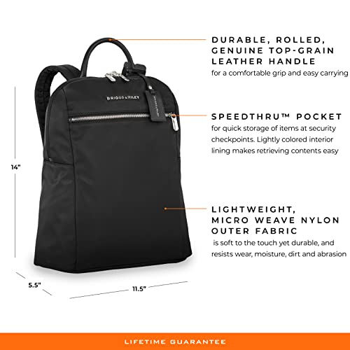 Image of Briggs & Riley Rhapsody Slim Backpack, Black, One Size