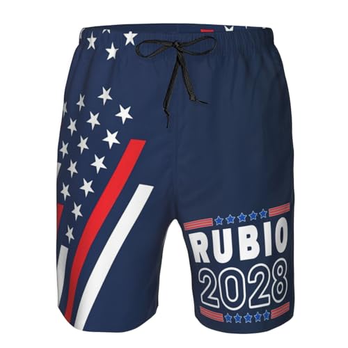 FKHARRIS Rubio 2028 Rubio for President 2028 Men's Swim Trunks with Mesh Lining Quick Dry Bathing Suit Swimwear Board Shorts4