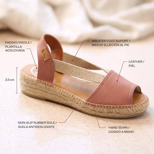 Image of Toni Pons - ETNA - Flat leather sandal with elastics