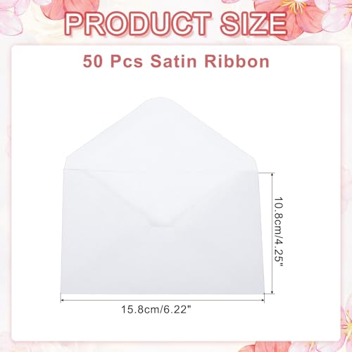 Enveloppes d'invitation 6x4 pouces PATIKIL blanc format A4 à rabat en V pour cartes | 50 Pcs