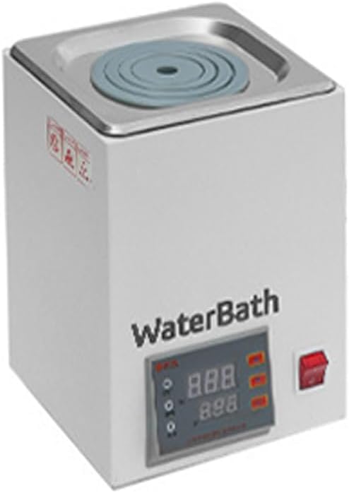 Lab Water Bath Digital Thermostatic Heater Electric Heating Devices Stainless Steel Liner 2.5L5L8L15L Capacity for Laboratory Experiment,Single Hole