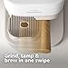 Philips Baristina Espresso Machine - Real espresso, made simple. Compact coffee machine, natural white with ash wood portafilter, 16 bar pump pressure, automatic grinder, Cafe Crema (BAR302/20)