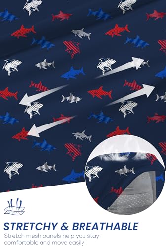 Image of Men's 5'' Swim Trunks with Compression Liner Graphic Beach Dry Fit Lightweight Bathing Shorts (S-XXL)