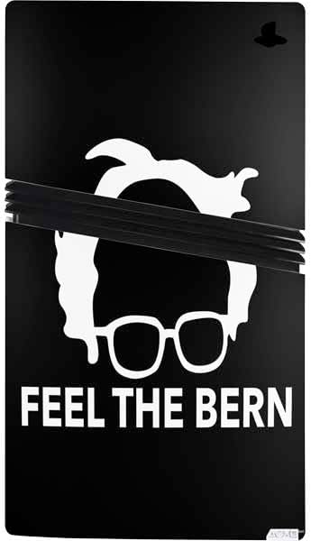 Skinit Decal Gaming Skin Compatible with PS5 Pro Bundle - Feel The Bern Outline Design