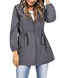 Alta calidad: chaquetas de lluvia para mujer hechas de 95% poliéster, 5% spandex. Chaqueta impermeable, te protege del viento y la lluvia. Es necesario en días de lluvia.